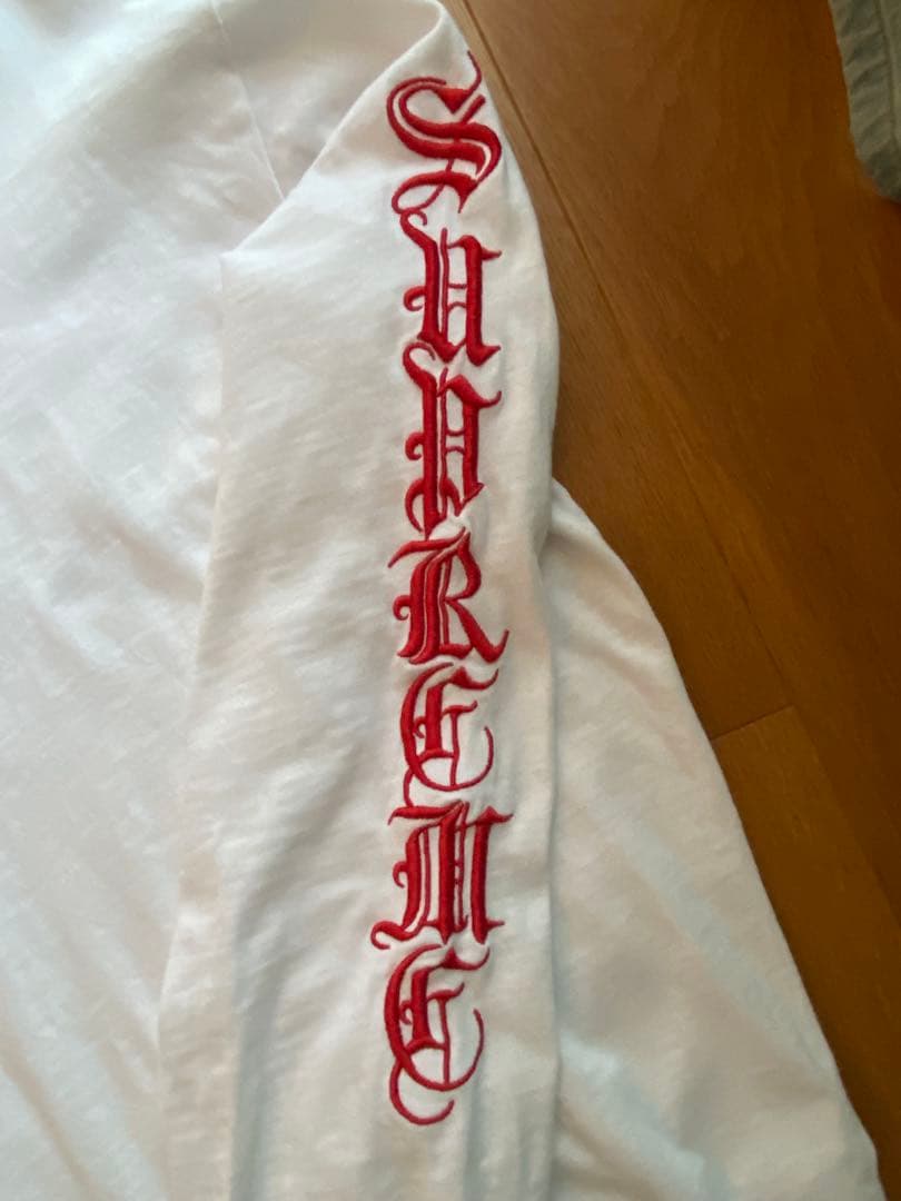 Supreme Old English L/S 長袖カットソー L 24aw 白