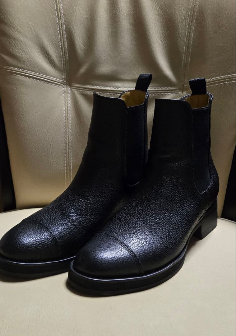 靴 shiun GRAIN CHELSEA BOOTS 37