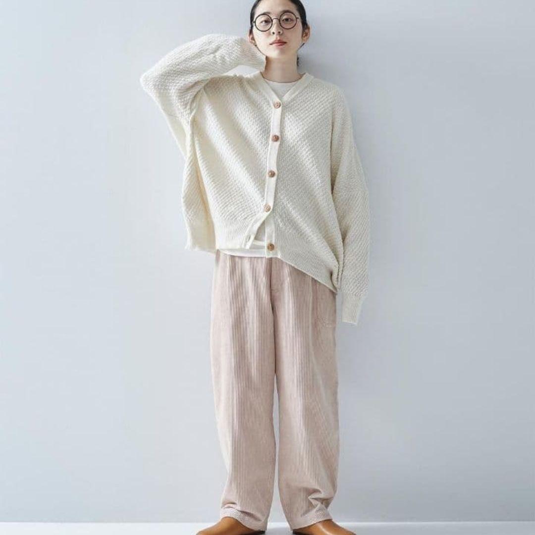 アトリエナルセ　コーデュロイパンツ　アッシュピンク