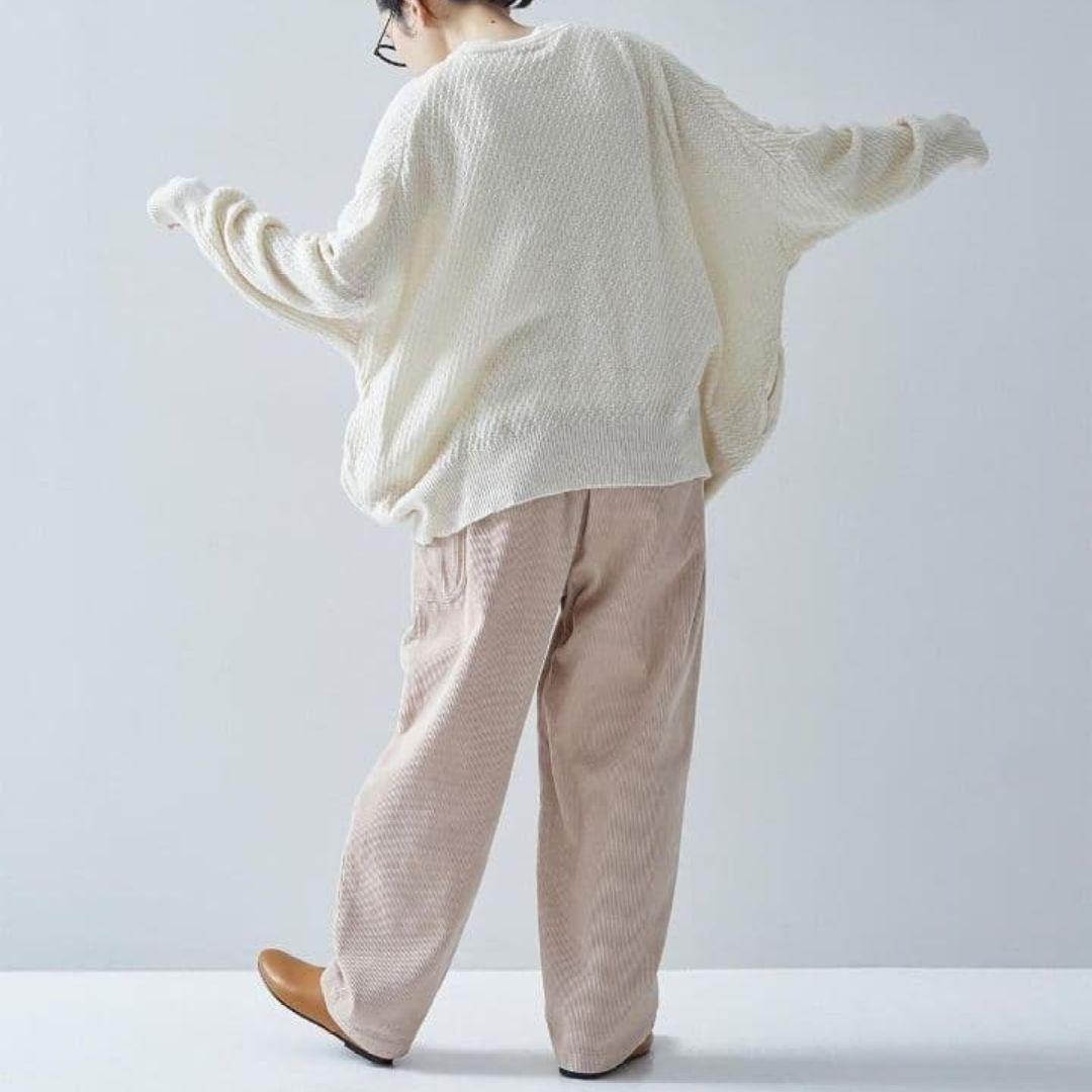 アトリエナルセ　コーデュロイパンツ　アッシュピンク