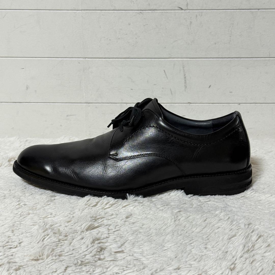 極美品✨アシックス　ランウォーク　ビジネスシューズ　レザー　黒　プレーントゥ