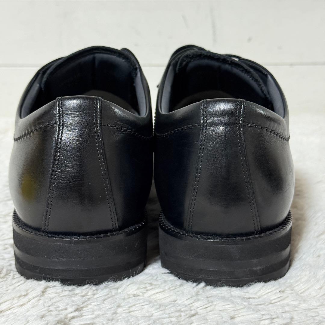 極美品✨アシックス　ランウォーク　ビジネスシューズ　レザー　黒　プレーントゥ