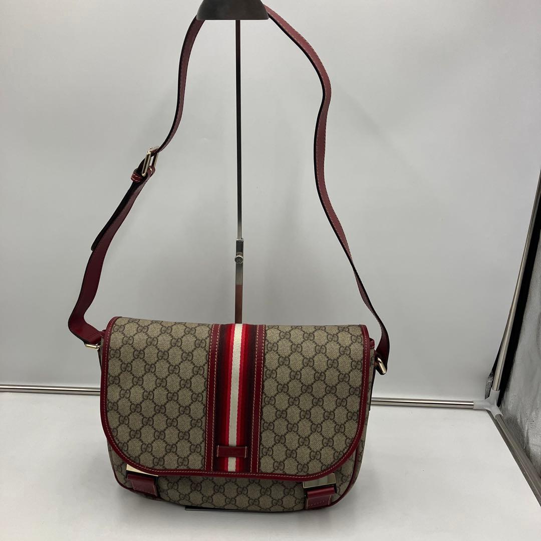 希少　美品　GUCCI グッチ　GGプラス メッセンジャーバッグ