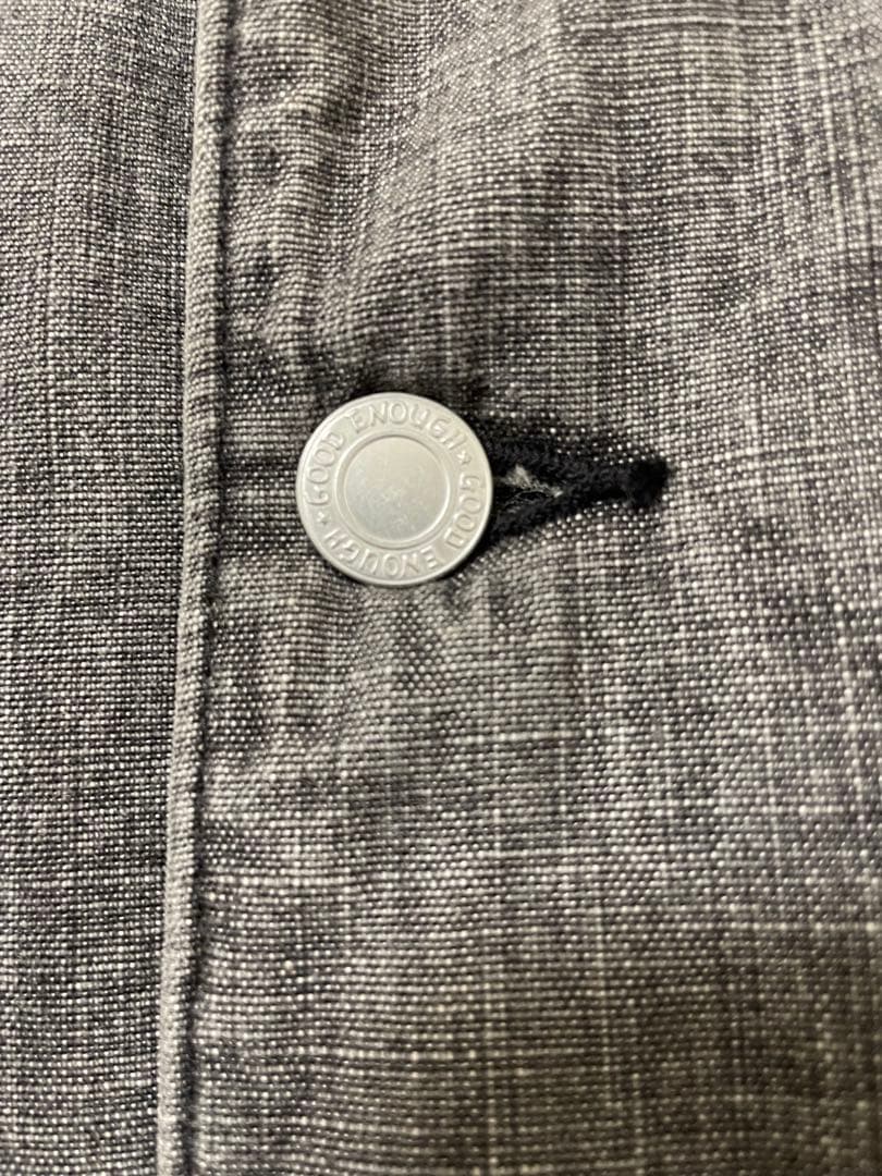 GOODENOUGH グッドイナフ　ボアカバーオール　ブラックデニム　Ｌ