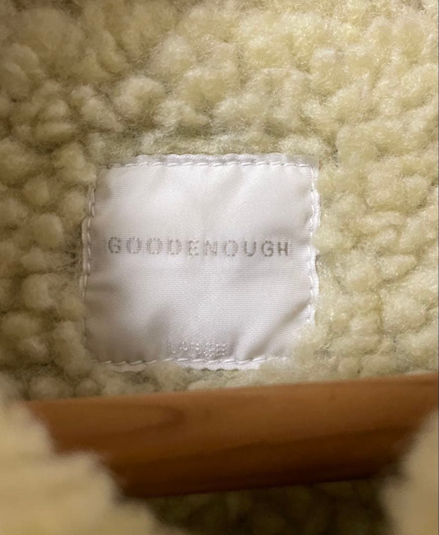 GOODENOUGH グッドイナフ　ボアカバーオール　ブラックデニム　Ｌ