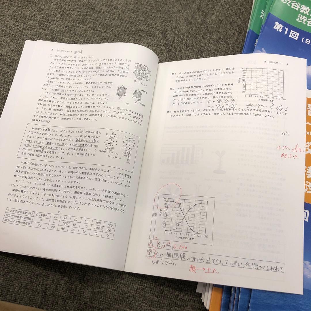 四谷大塚　学校別予習シリーズ　渋谷教育学園渋谷　国算理社　2021年度　中古