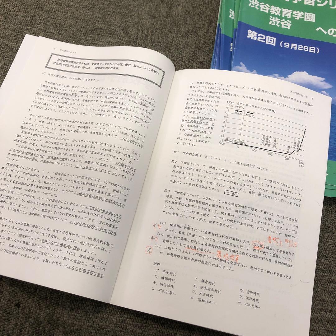 四谷大塚　学校別予習シリーズ　渋谷教育学園渋谷　国算理社　2021年度　中古