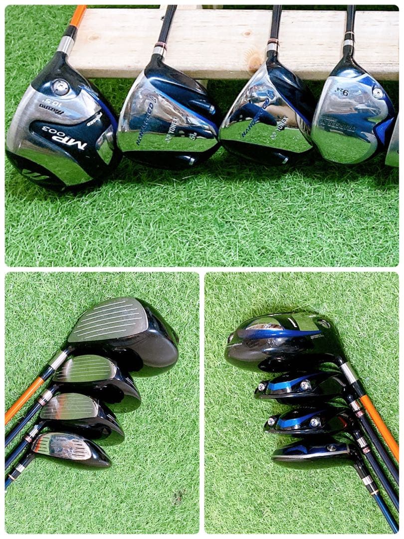 M2【バッグ美品】ミズノ　初心者オススメ　ゴルフクラブセット　メンズ　14本
