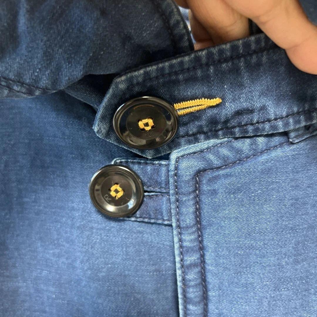 45R 麦サテン　イヌイット　 　　　　　インディゴ加工　ブルゾン