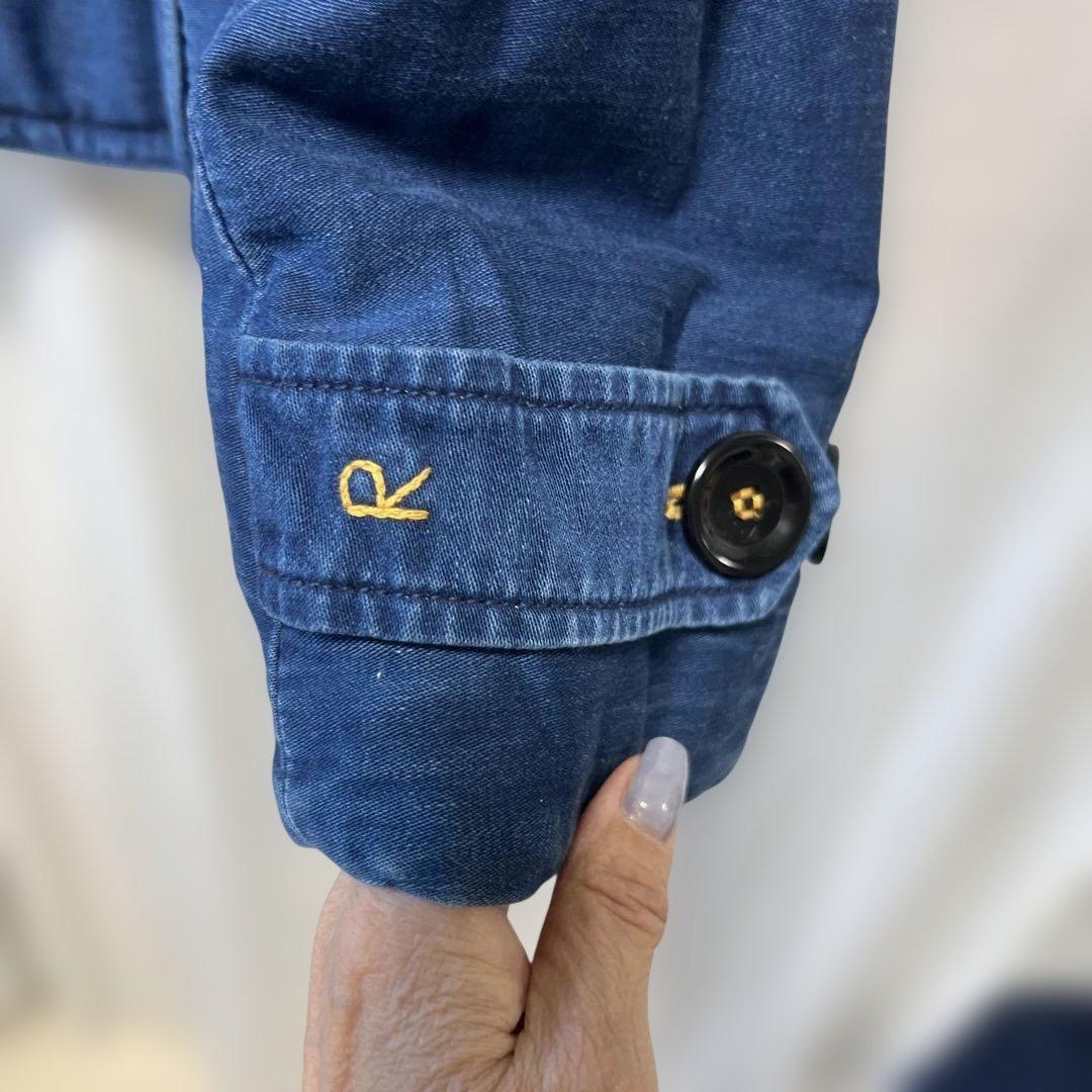 45R 麦サテン　イヌイット　 　　　　　インディゴ加工　ブルゾン