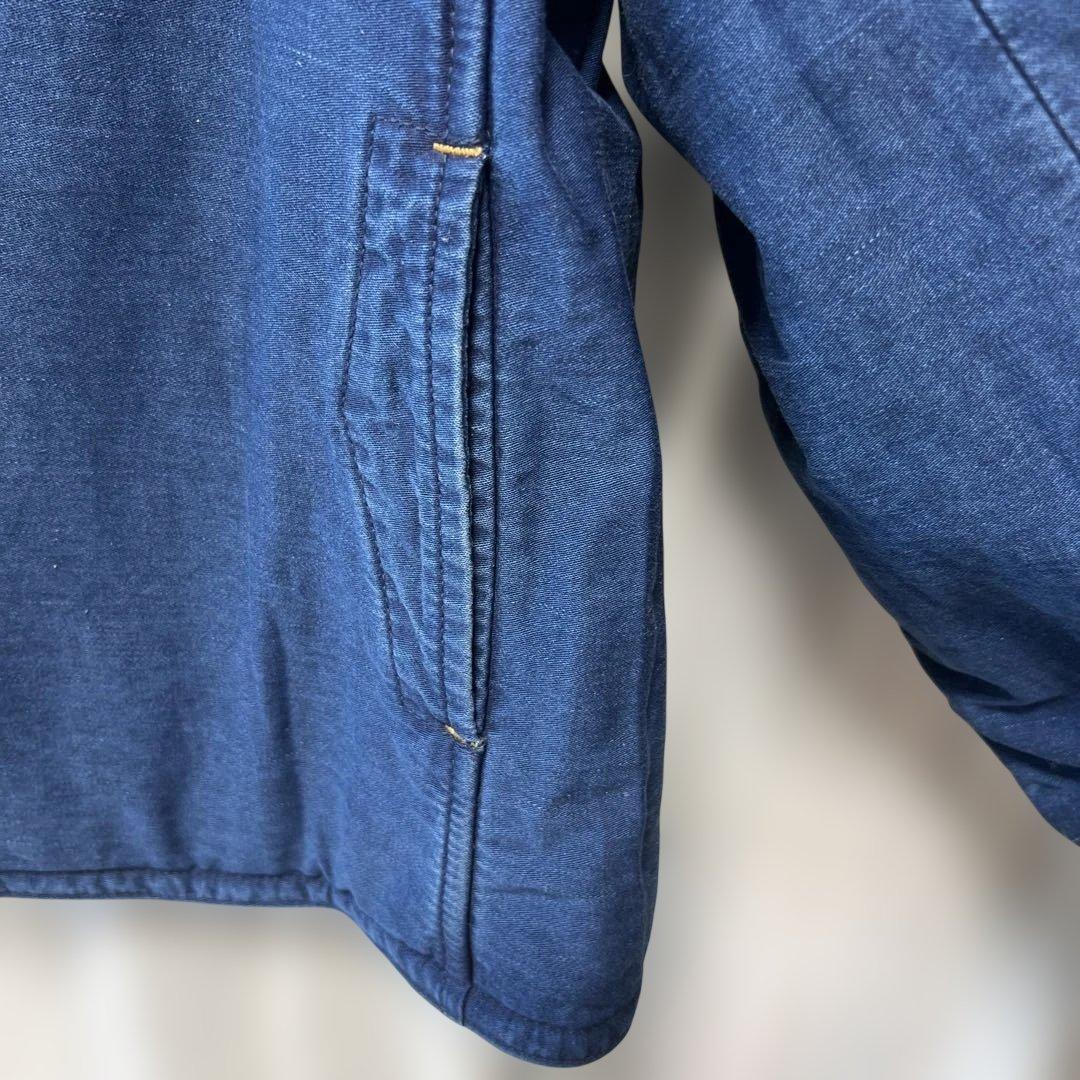 45R 麦サテン　イヌイット　 　　　　　インディゴ加工　ブルゾン