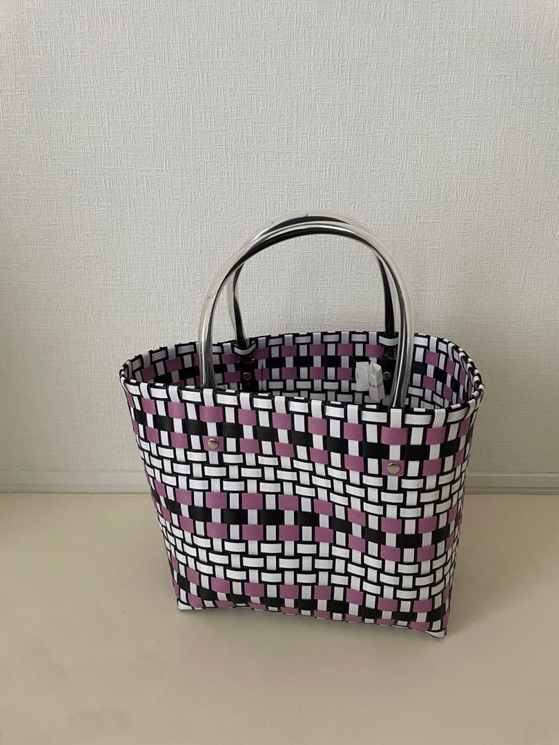 MARNI フラワーカフェ かごバッグ リリーホワイト