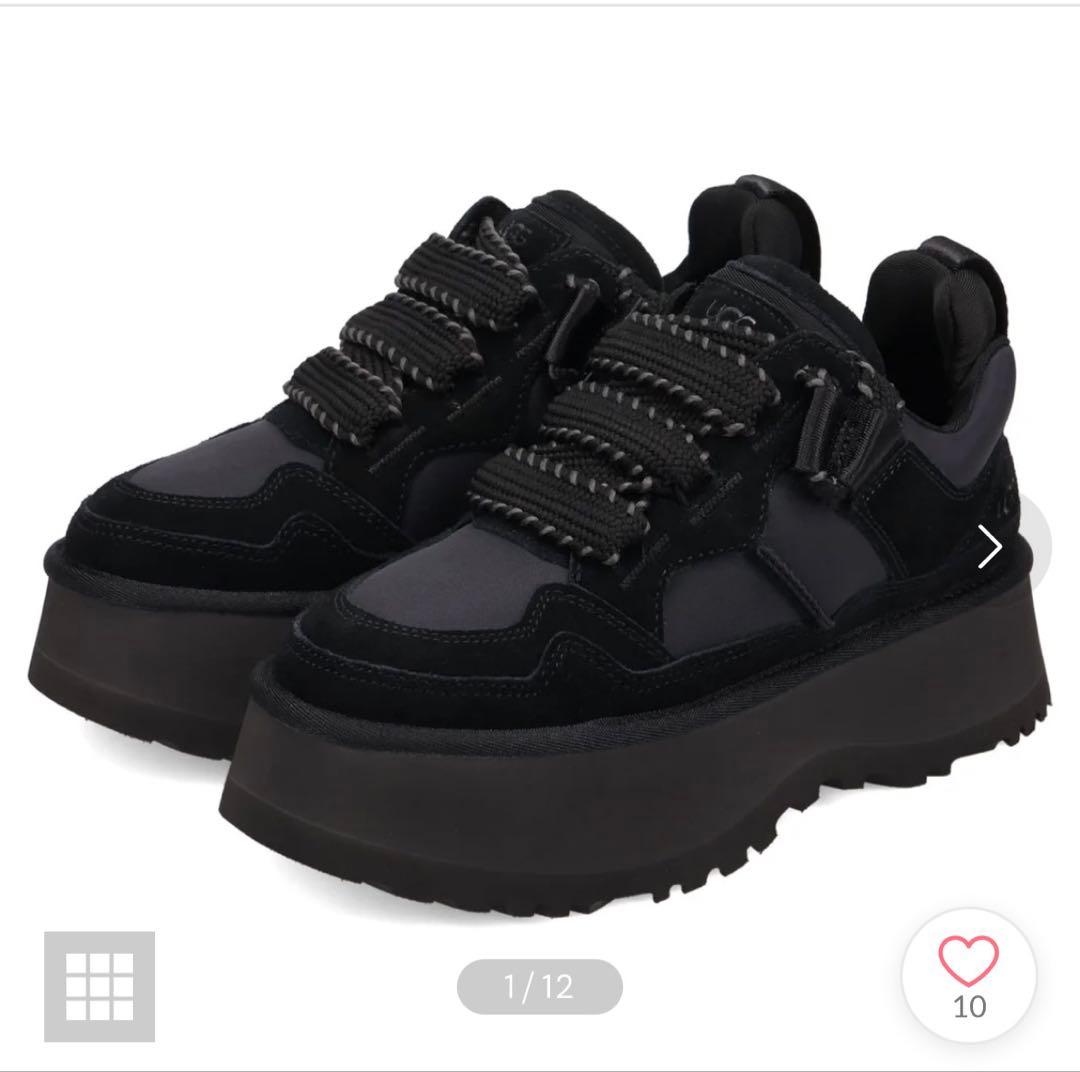 UGG ASTROMEL ブラック厚底スニーカー