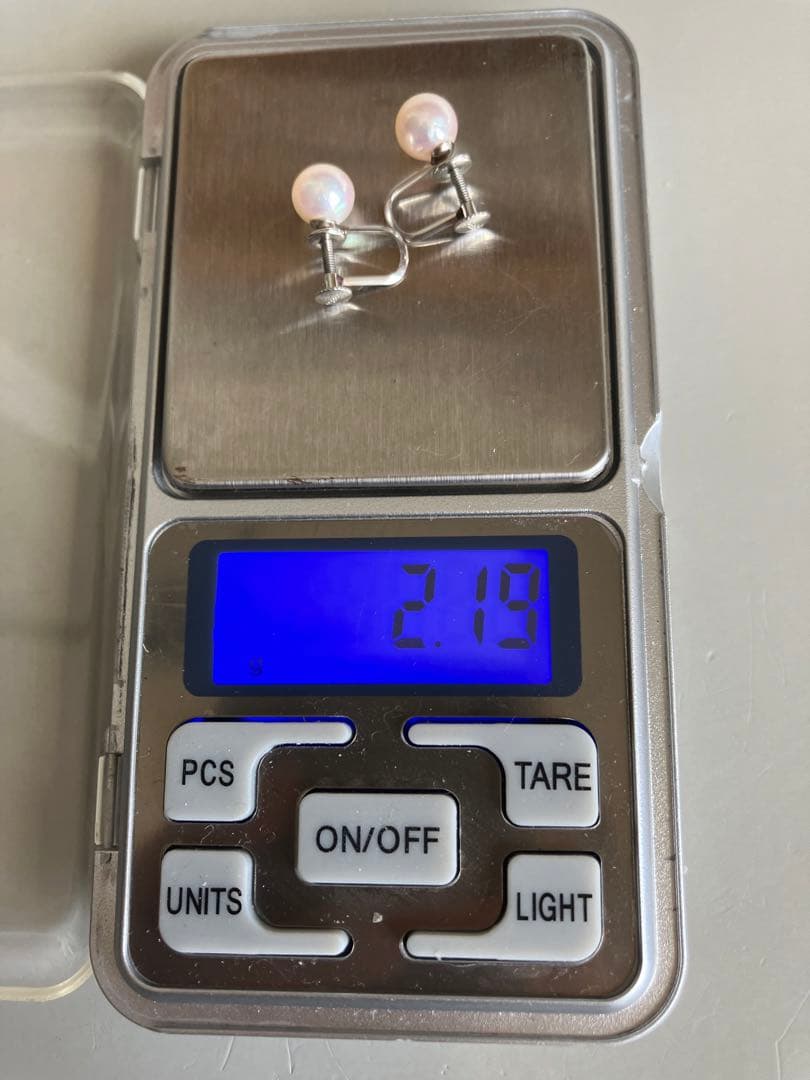 PT850 本真珠ピアス　薄ピンク　美品