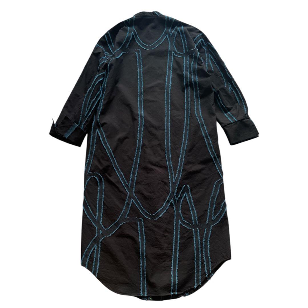 はしもとなおこ HASHIMOTO NAOKO バンドカラー シャツワンピース