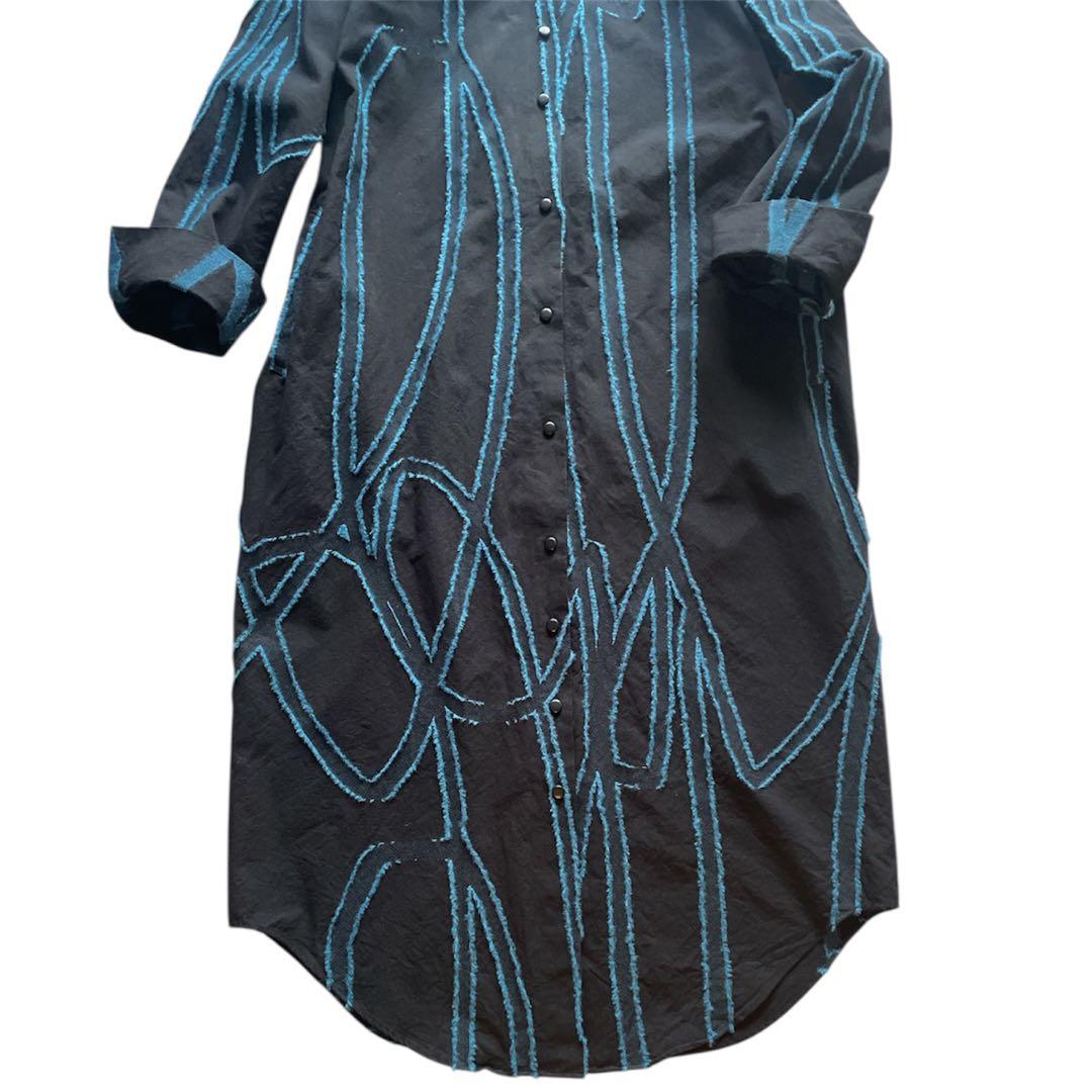 はしもとなおこ HASHIMOTO NAOKO バンドカラー シャツワンピース