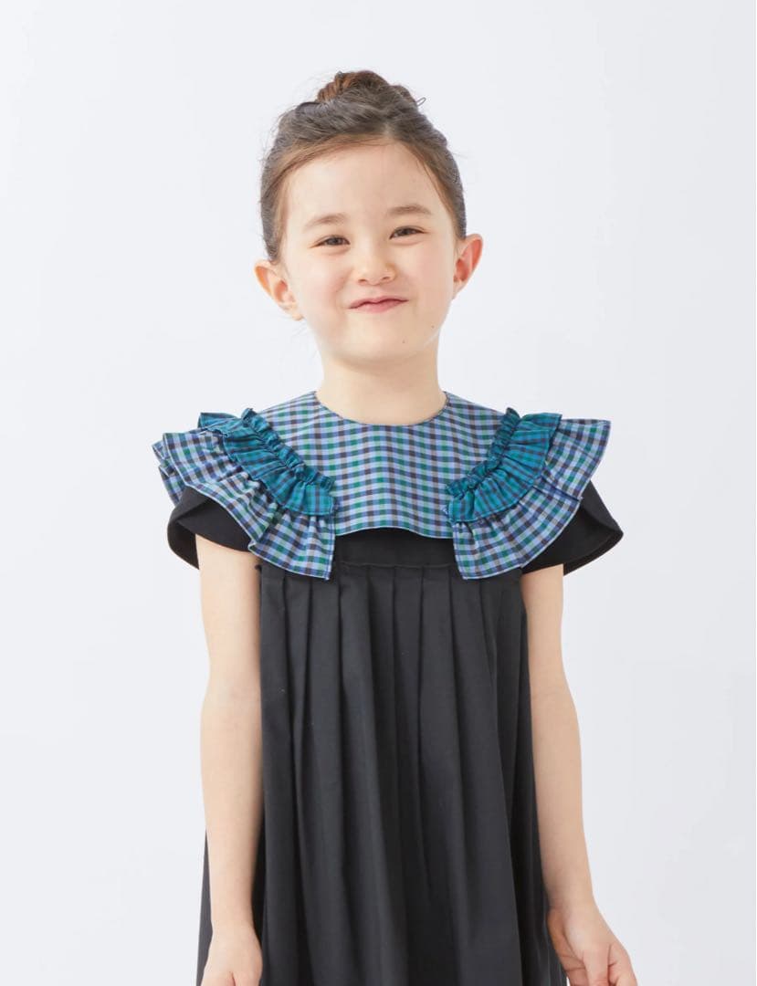 ファミリア　完売　再販無し　新品　付け襟　ファミリアチェック　親子コーデ　 M