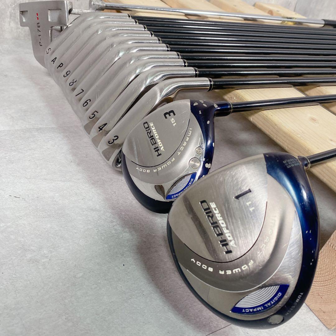 V599 キャロウェイ 他 メンズ ゴルフ クラブ フルセット 水色 白 入門