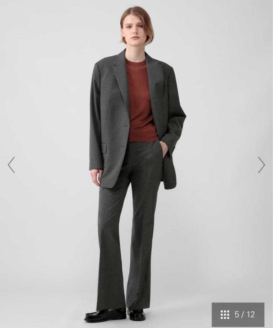 森星さん着用 Theory グレー オーバーサイズ テーラードジャケット P/S