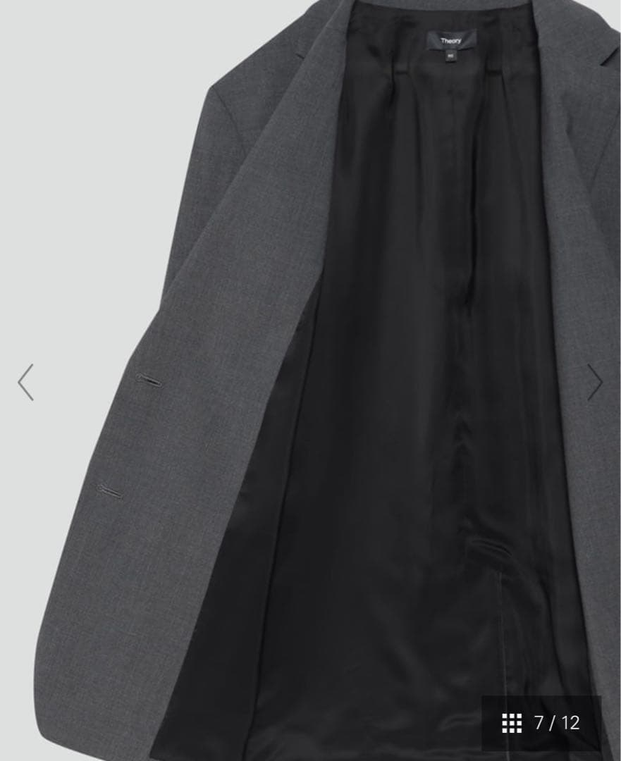 森星さん着用 Theory グレー オーバーサイズ テーラードジャケット P/S
