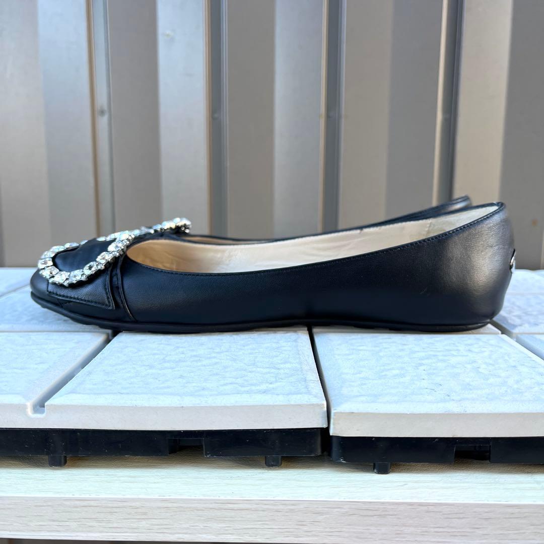 訳あり 37.5 JIMMY CHOO フラット　パンプス　ぺたんこ　24.5