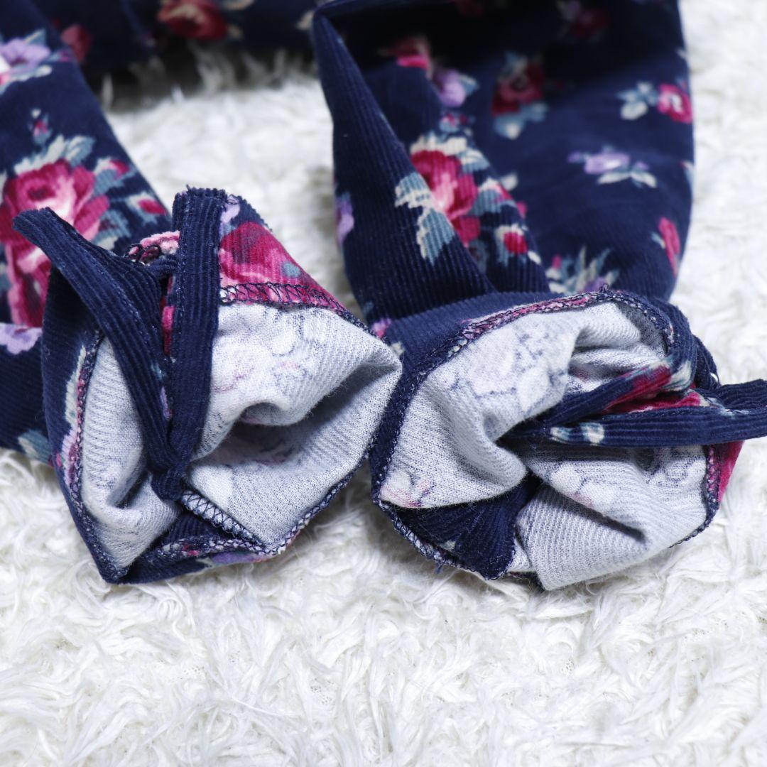 美品ローラアシュレイ　コーデュロイ　フラワー　ロングワンピース　9号