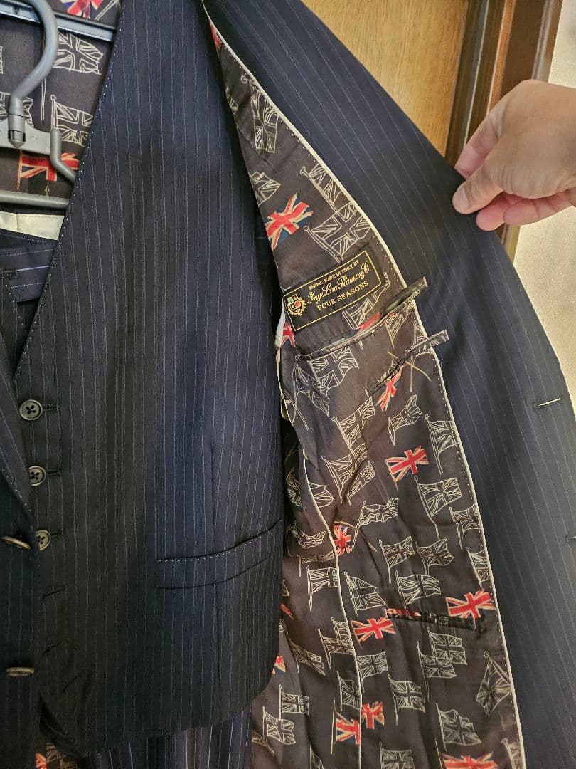 ポールスミス×ロロピアーナ　スーツ スリーピース ユニオンジャック サイズXL