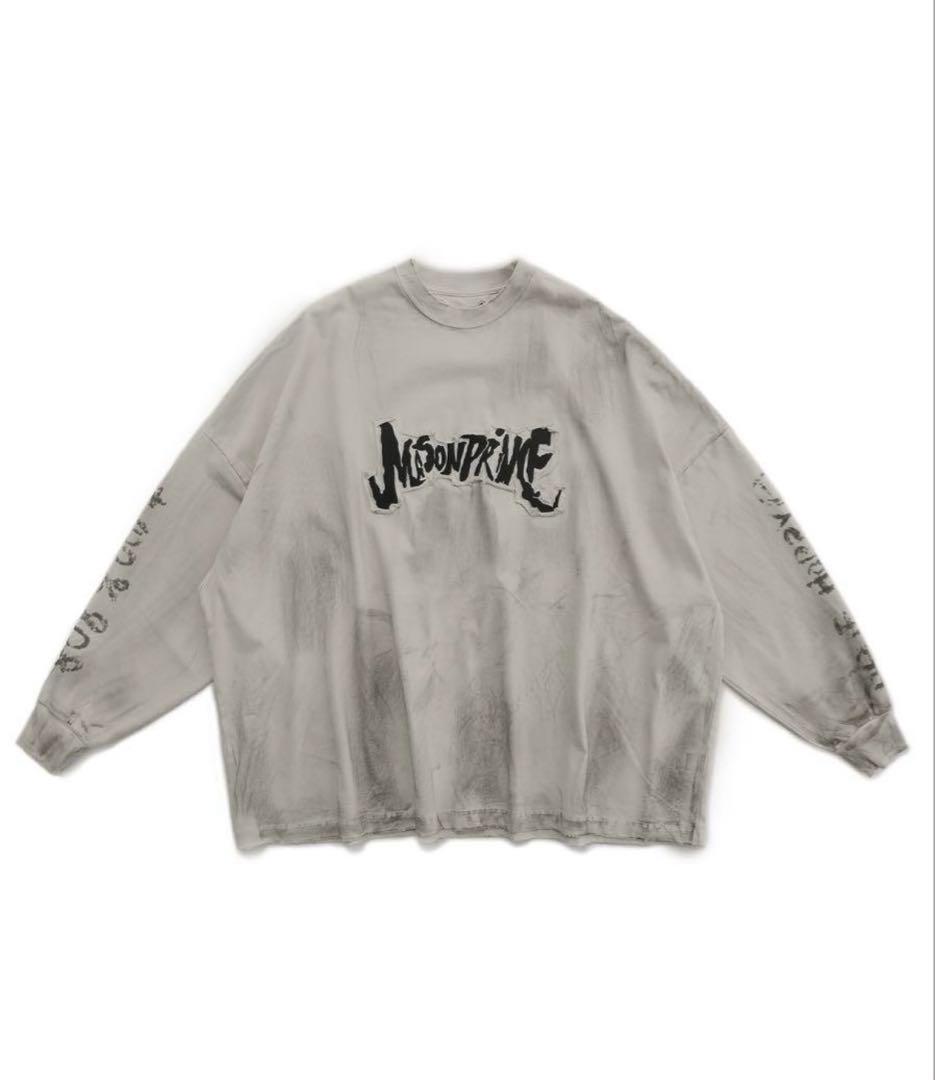 maison prince オーバーサイズ パッチロゴ ロンT CT6105