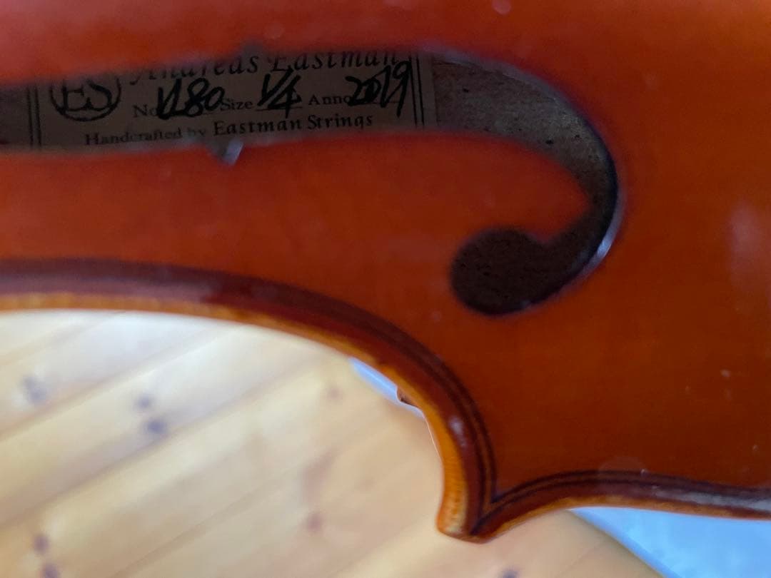 イーストマンEastman 分数 バイオリン1/4 2019年製 ケース付