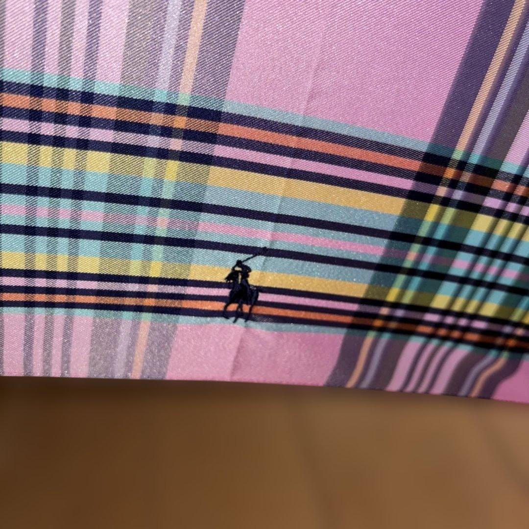 Ralph Lauren ピンク チェック柄 雨傘　60cm