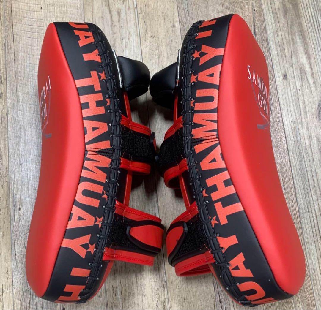 SAMURAI GYM キックミット 新品 レッド/ブラック