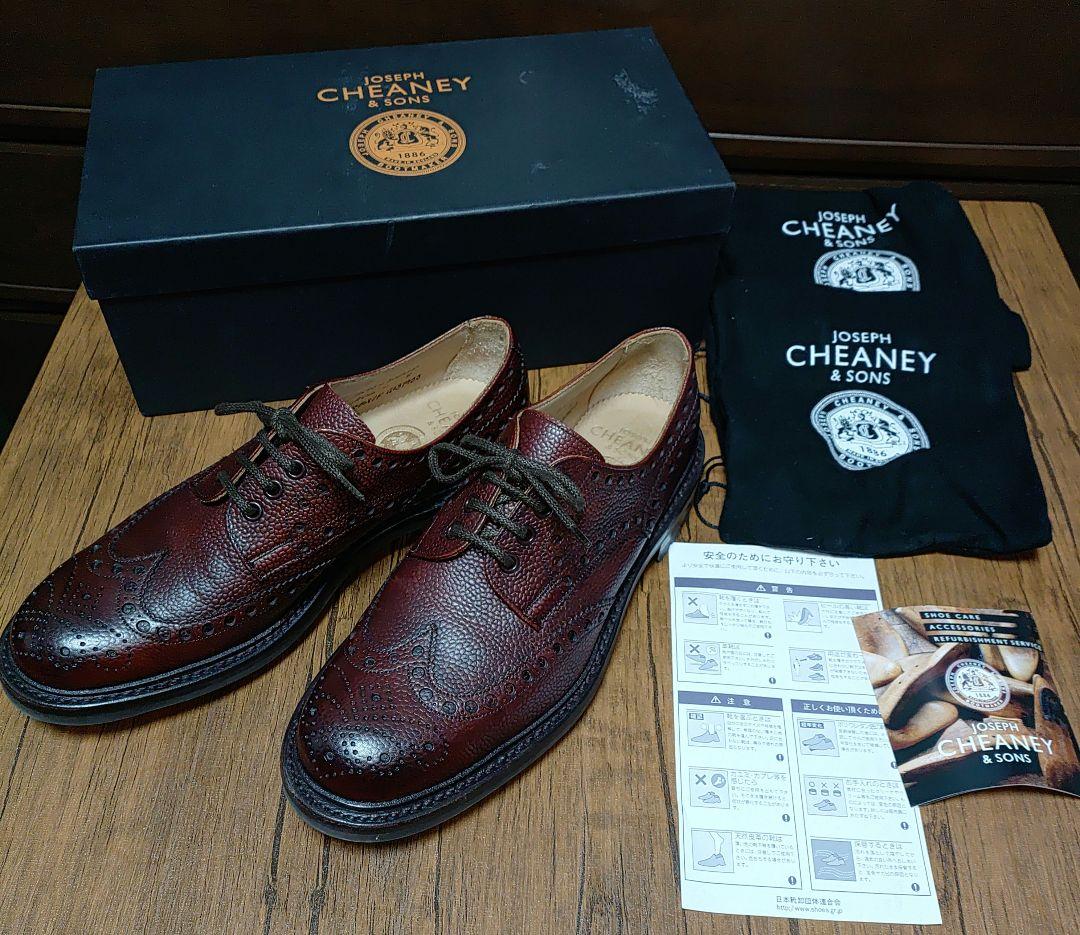 【新品同様】JOSEPHCHEANEY AVONC バーガンディグレイン 8 F