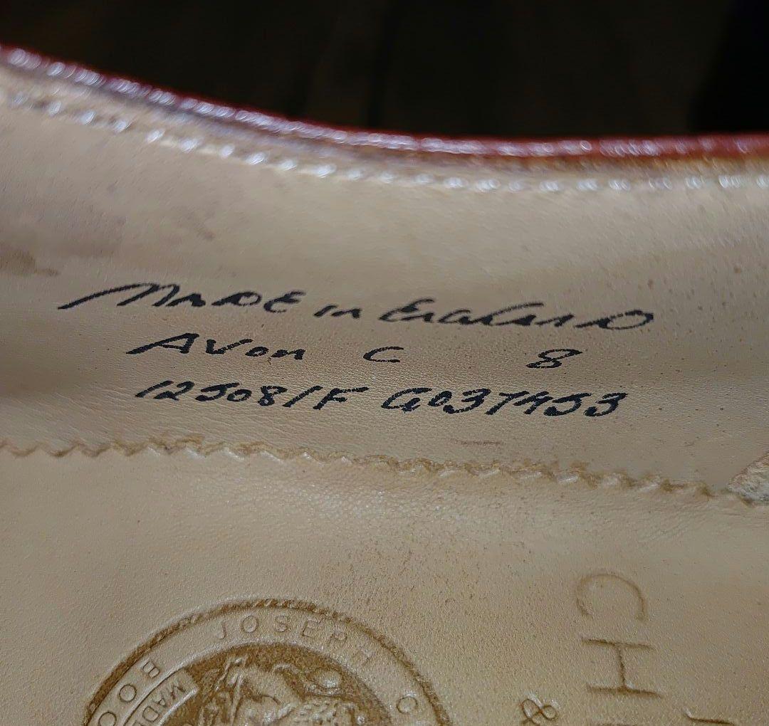 【新品同様】JOSEPHCHEANEY AVONC バーガンディグレイン 8 F