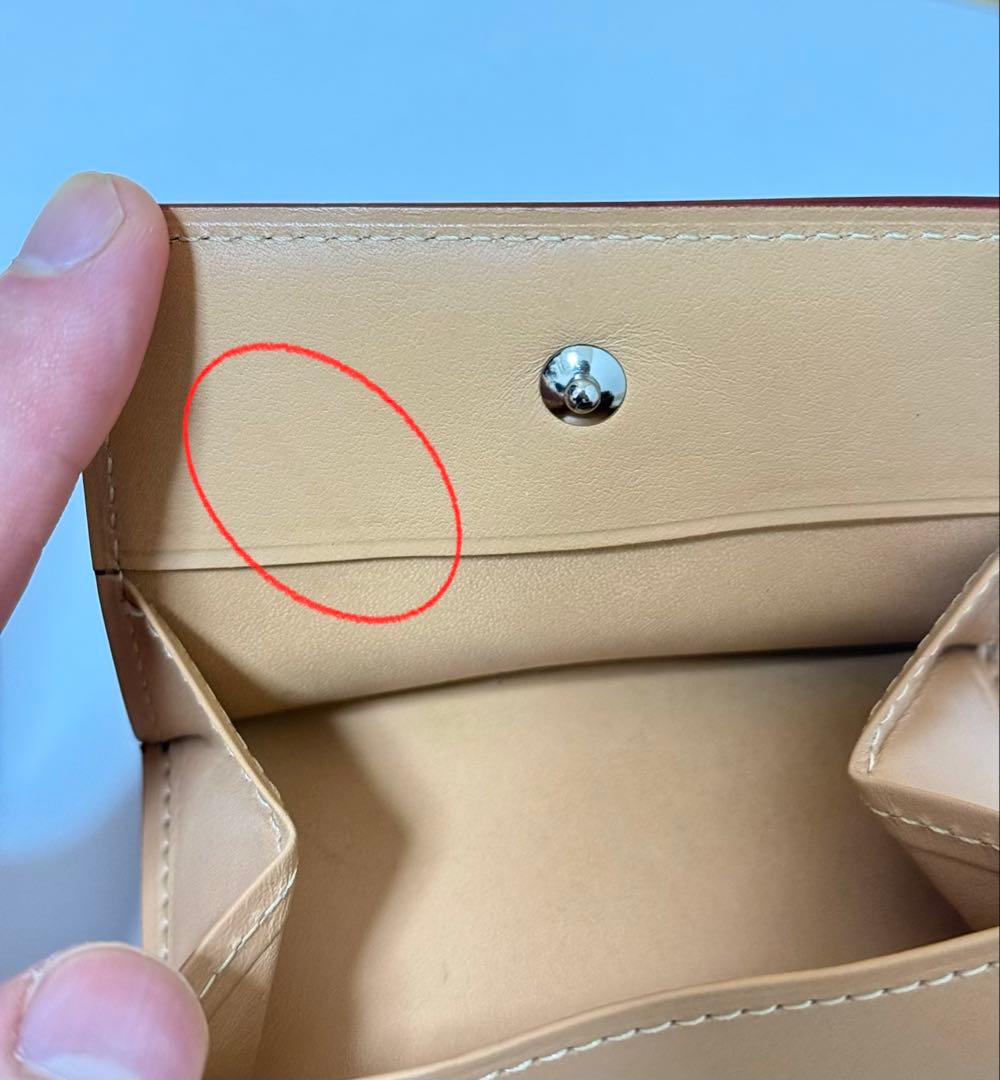 【美品】GANZO コードバン BOX小銭入れ付きコンパクト札入れ　ネイビー