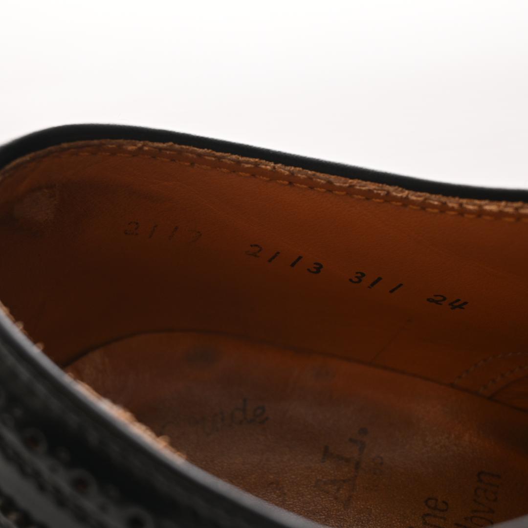 し*様 【24cm】REGAL リーガル ウイングチップ レザー シューズ ブラ