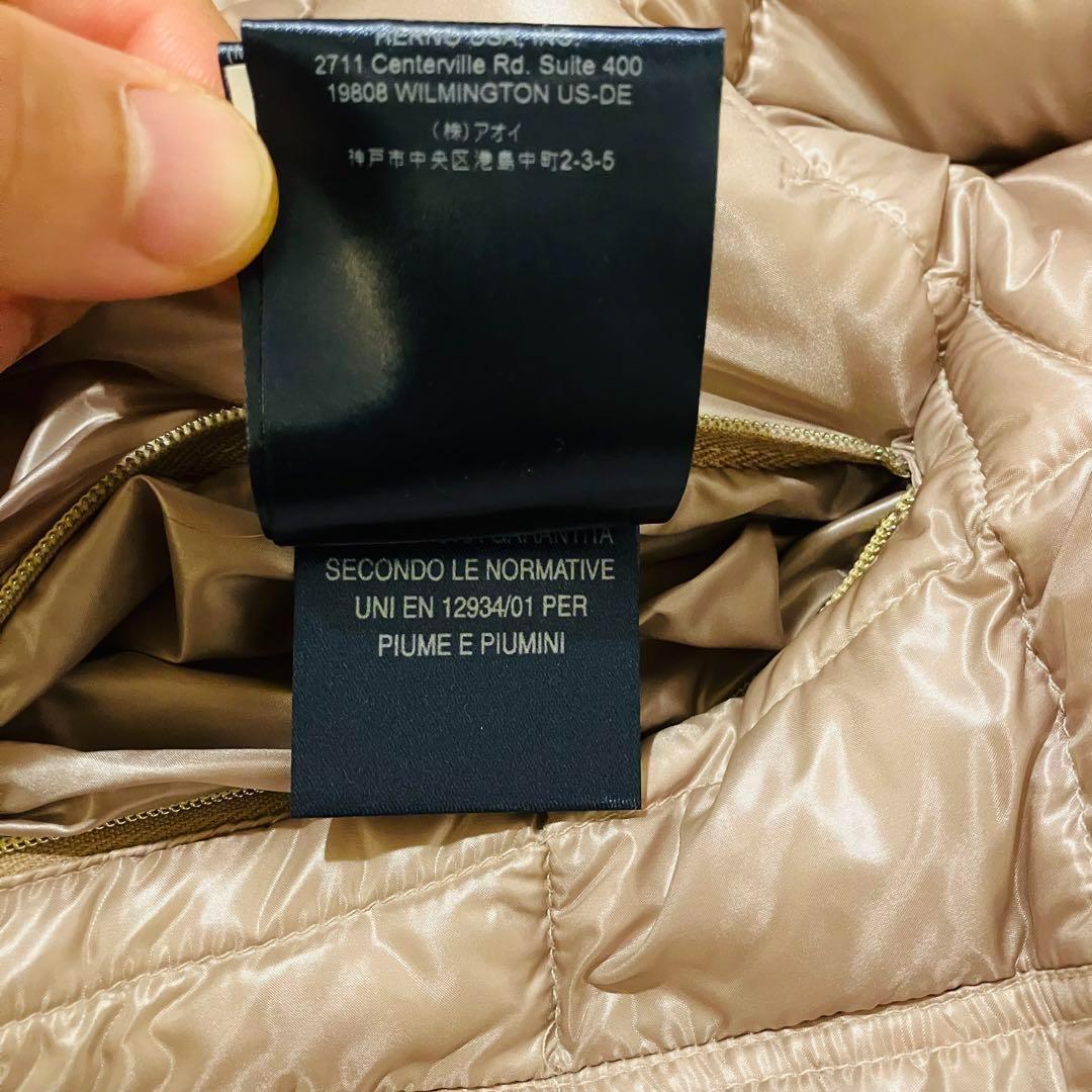 【極美品】ヘルノ ダウンベスト フード ゴールド金具 プレート 42 洗える