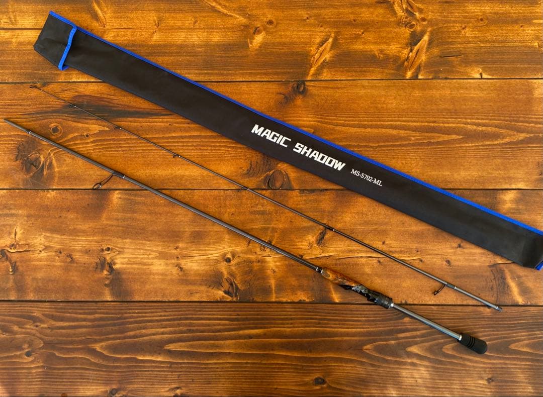 スピニングロッド　S702ML バスロッド　バス釣り　トラウト　ウッドグリップ