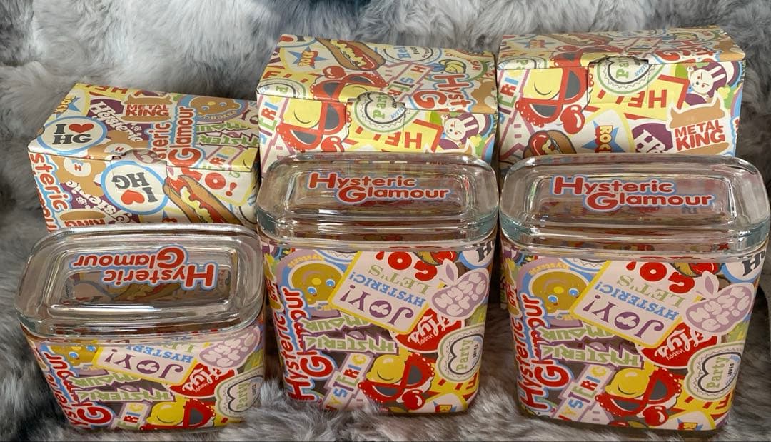 すけ様HYSTERIC GLAMOURガラス製密封容器　三個セット⭐︎新品未使用