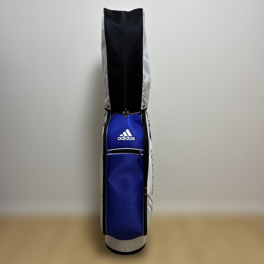 adidas キャディバッグ ホワイト/ブルー
