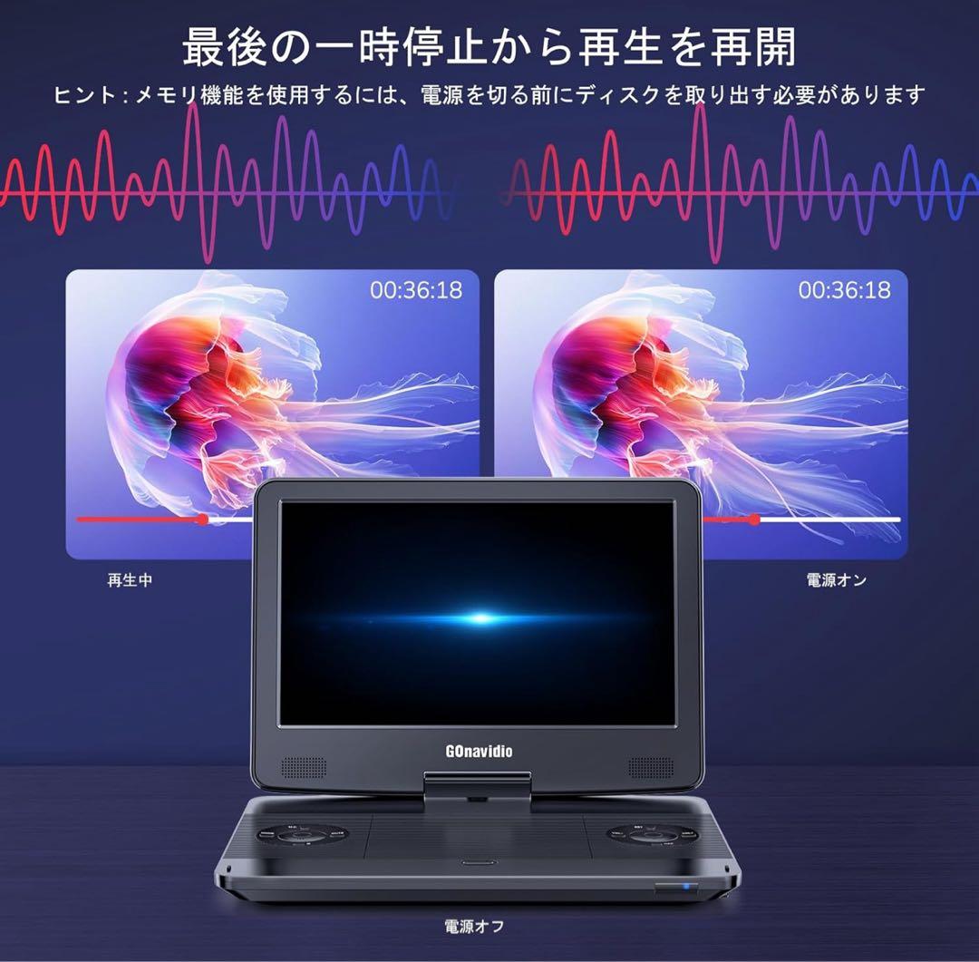 GOnavidio ポータブルブルーレイプレーヤー 13.3インチ　新品未使用