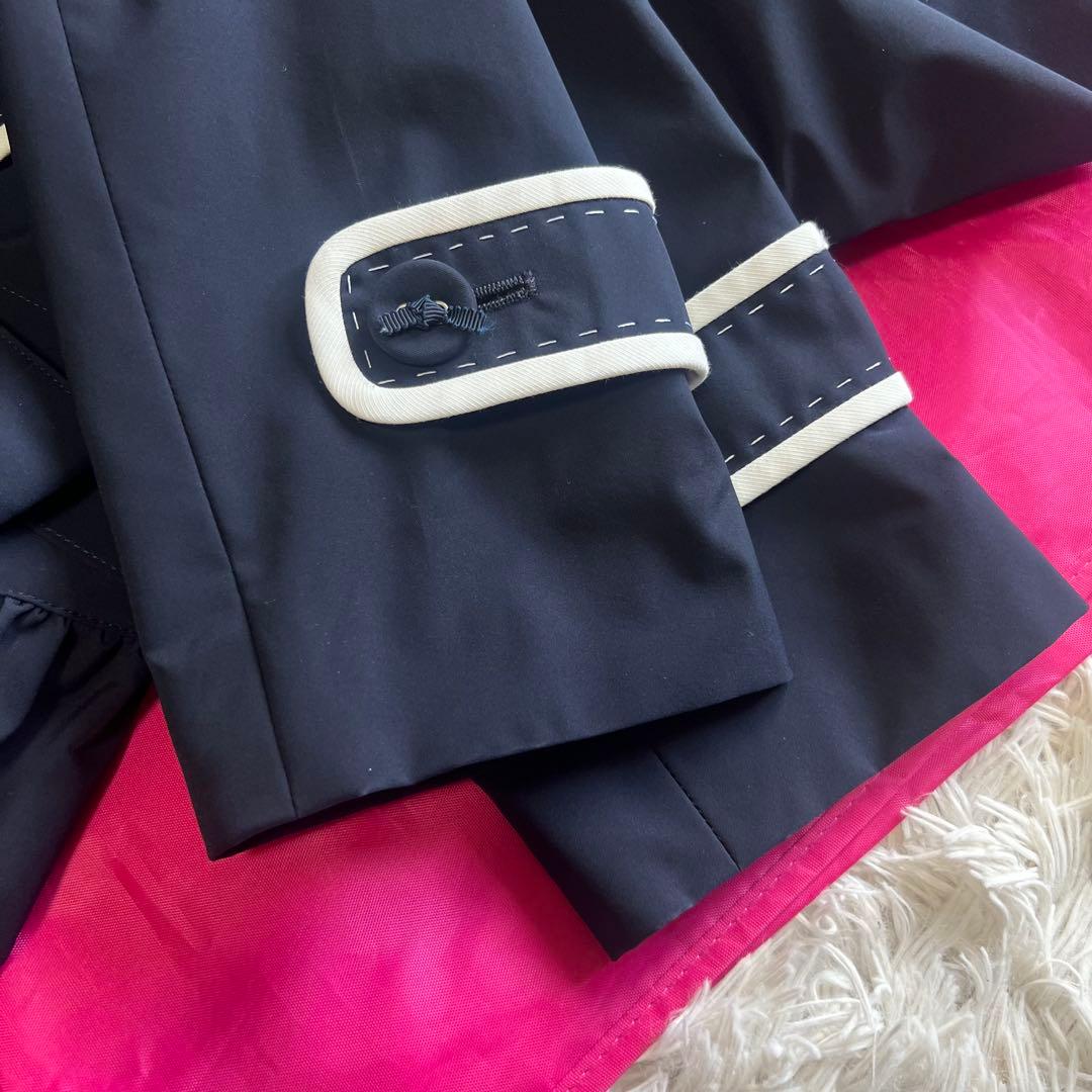 【美品】M'S GRACY トレンチコート ネイビー パイピング 38