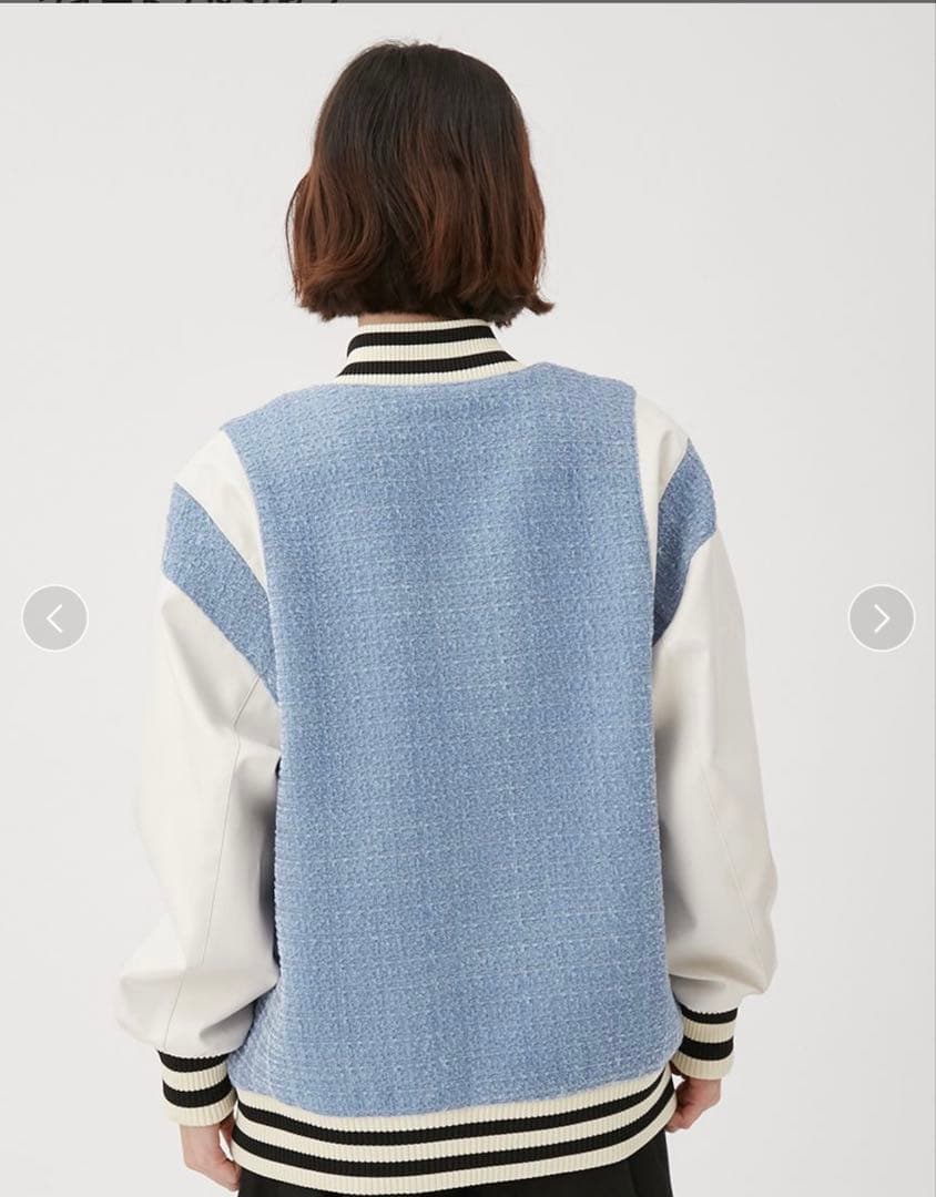 【新品】FURFUR　ツイードスタジャン　ブルー