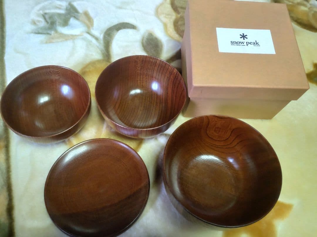 M*s様  peak ★スノーピーク 木製ボウル4点セット