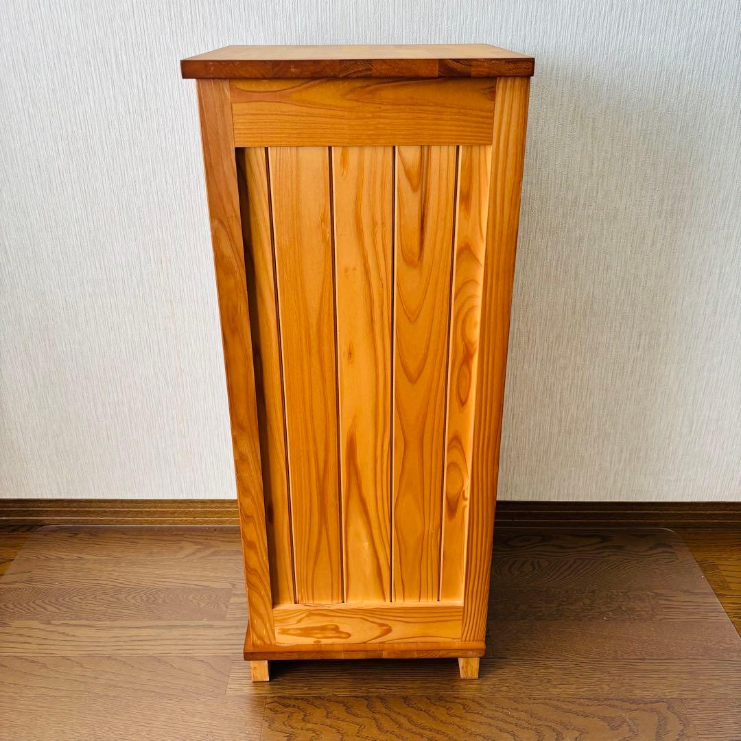 スリムチェスト 7段 木製 引き出し ナチュラル レトロ 北欧風 無垢材風 収納