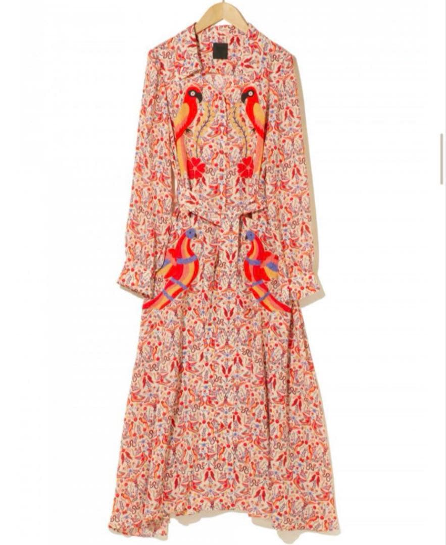 ANNASUI アナスイ雑誌Ginza コラボ★鳥柄ワンピース★限定品69000