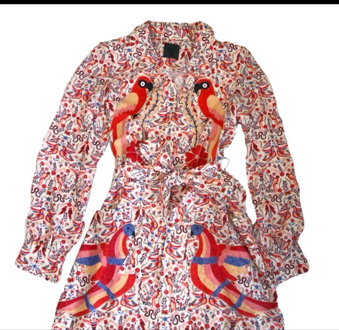 ANNASUI アナスイ雑誌Ginza コラボ★鳥柄ワンピース★限定品69000