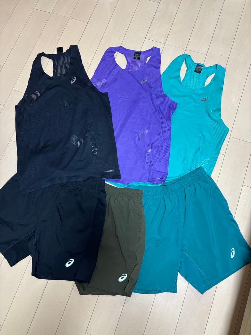 ⭐︎ASICS・アシックス・メタランシングレット＆インナー付ショートパンツ・セット