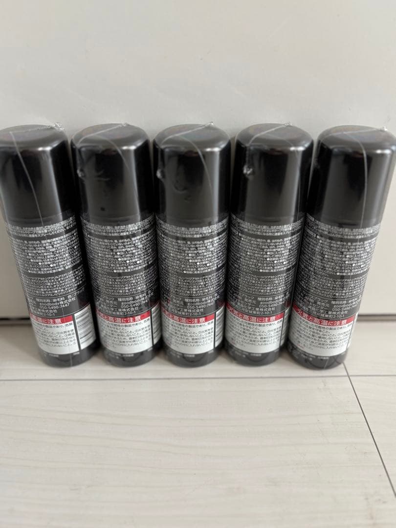 新品未開封　CAX カックス　薄毛隠し用　ヘアスプレー100gブラック5本セット