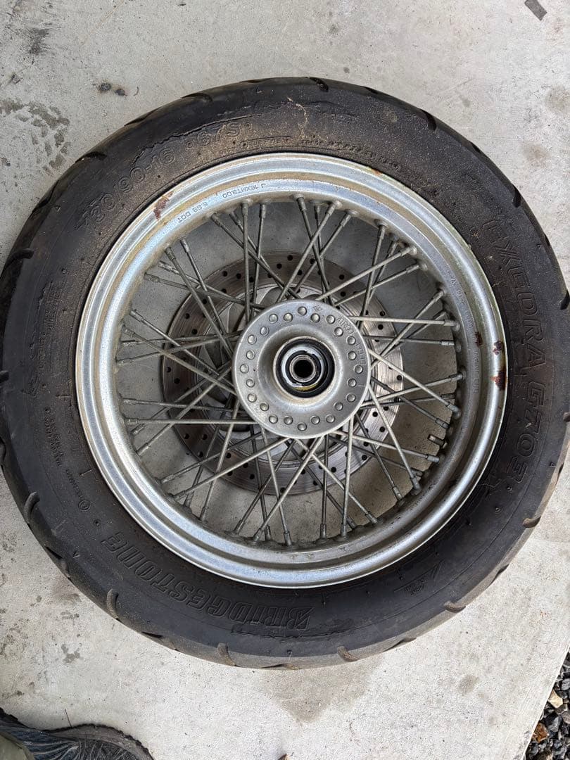 ドラッグスター400 フロント バイク ホイールセット ディスク＆スポーク