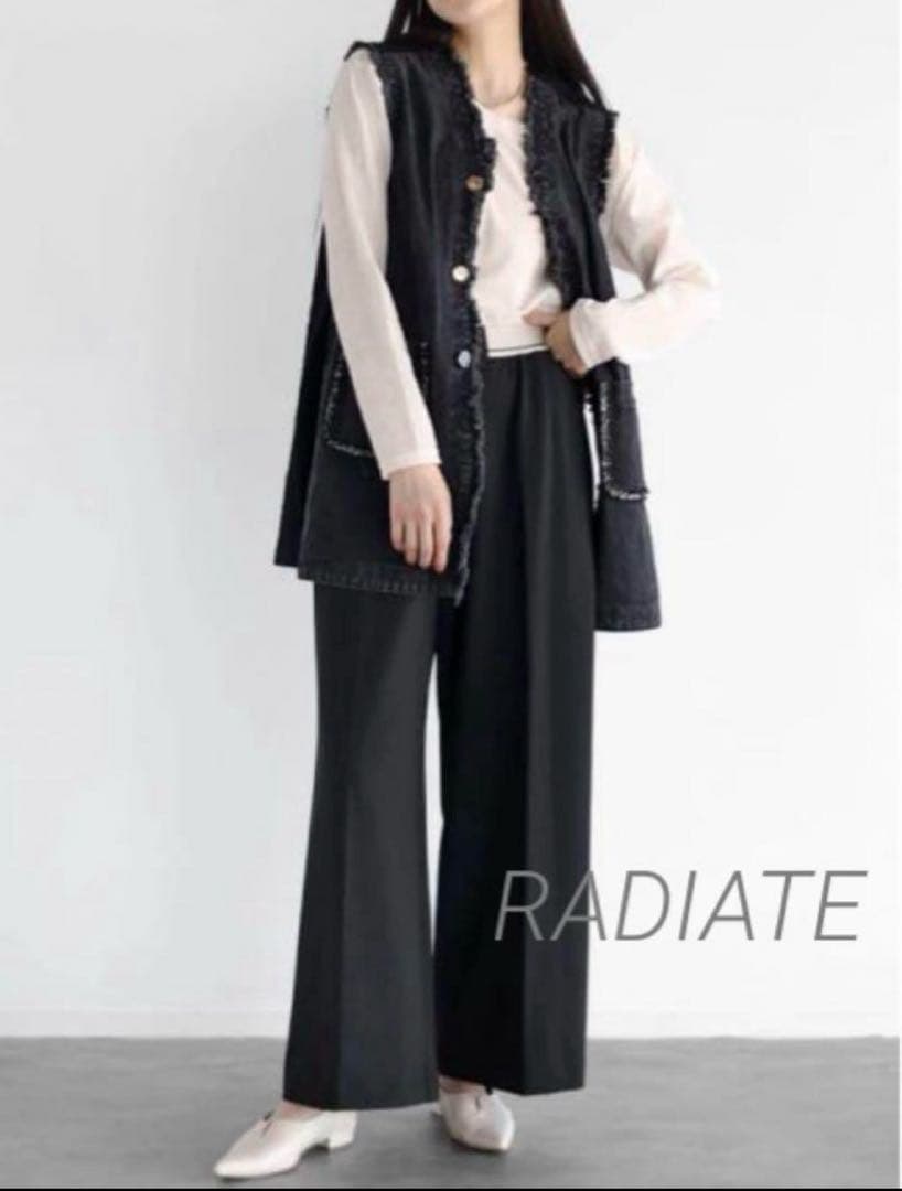新品　RADIATE ツイードドッキングデニムベスト